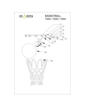 ***OFER/DES***  BASKETBALL * APLIQUE CESTA BALONCESTO BLANCO